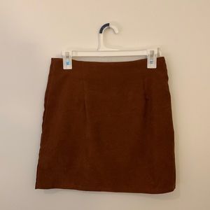 Burnt orange corduroy skirt, size medium!